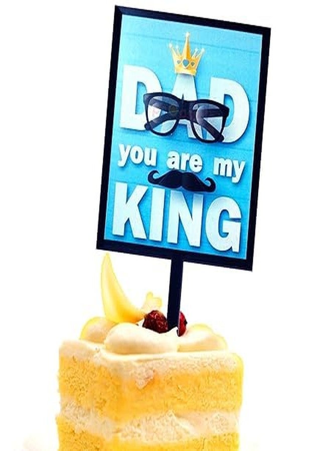 BRIJBAZAAR No 1 Best Dad Ever Cake Topper Fathers Day Birthday Papa Theme Pack of 1 Cake Decoration item - Image 1